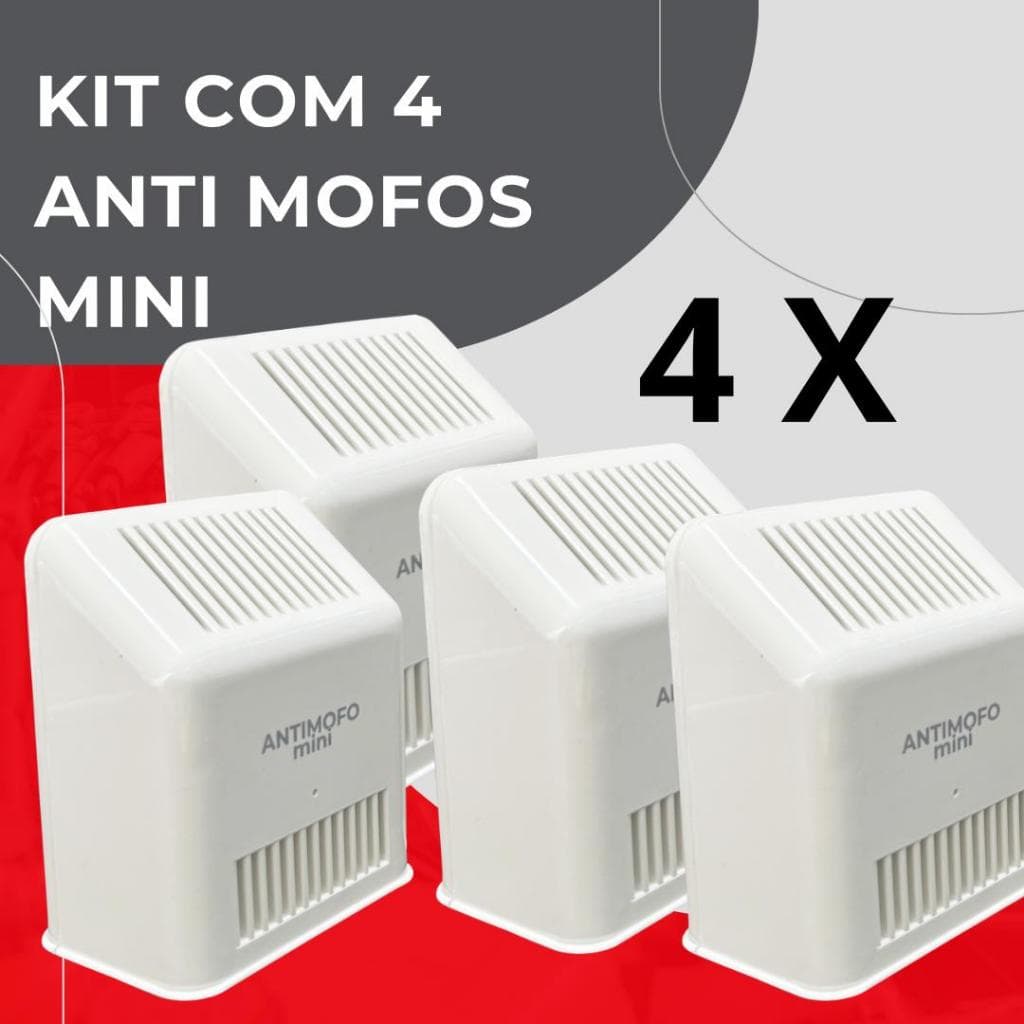 Kit com 4 Antimofo de Ambiente - Desumidificador - Envio Imediato - Campeão de Vendas! -