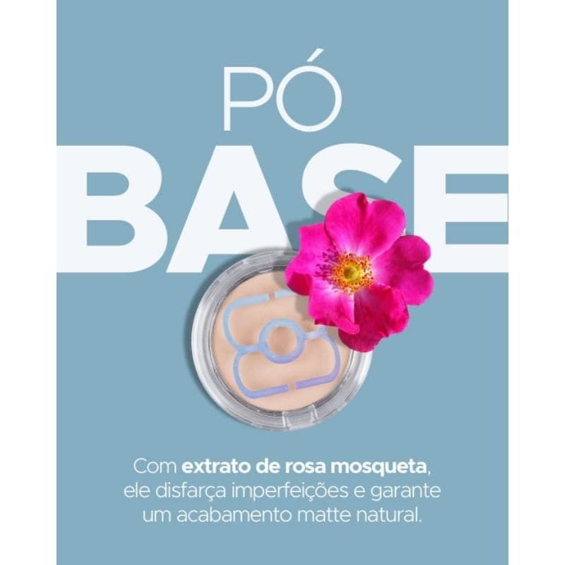 Pó Base de Rosa Mosqueta Até Embaixo D'Água Maria Margarida Cor 10