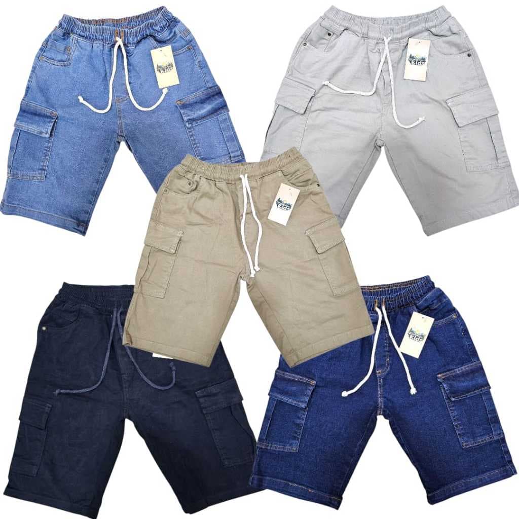 bermuda jeans infantil  cargo bermuda de elastico menino juvenil  bermuda cargo infantil masculina  tam 10 12 14 16