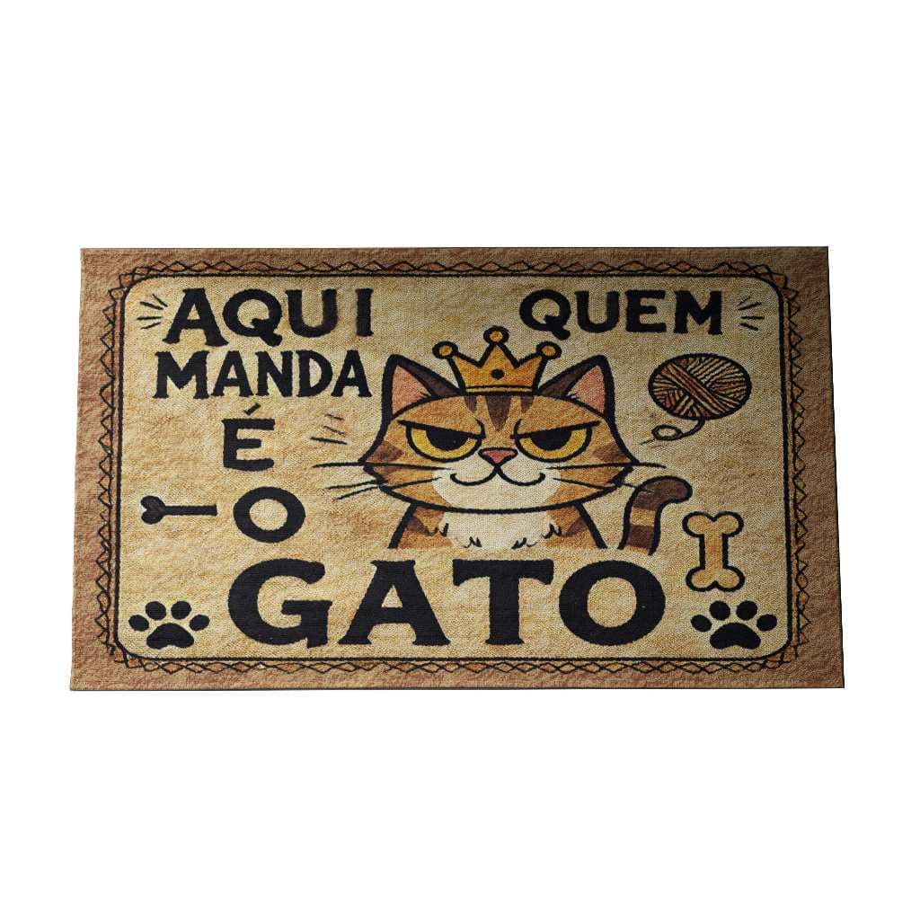 Tapete Capacho Entrada Casa Porta Gato Pai Pet Gateiro 60x40cm