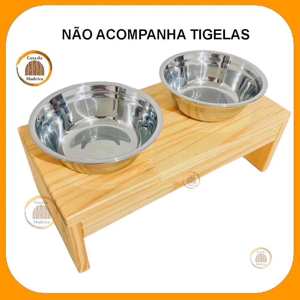 Comedouro Pet Banco Elevado de Apoio para Vasilha Pet Comedouro Cachorro Gato