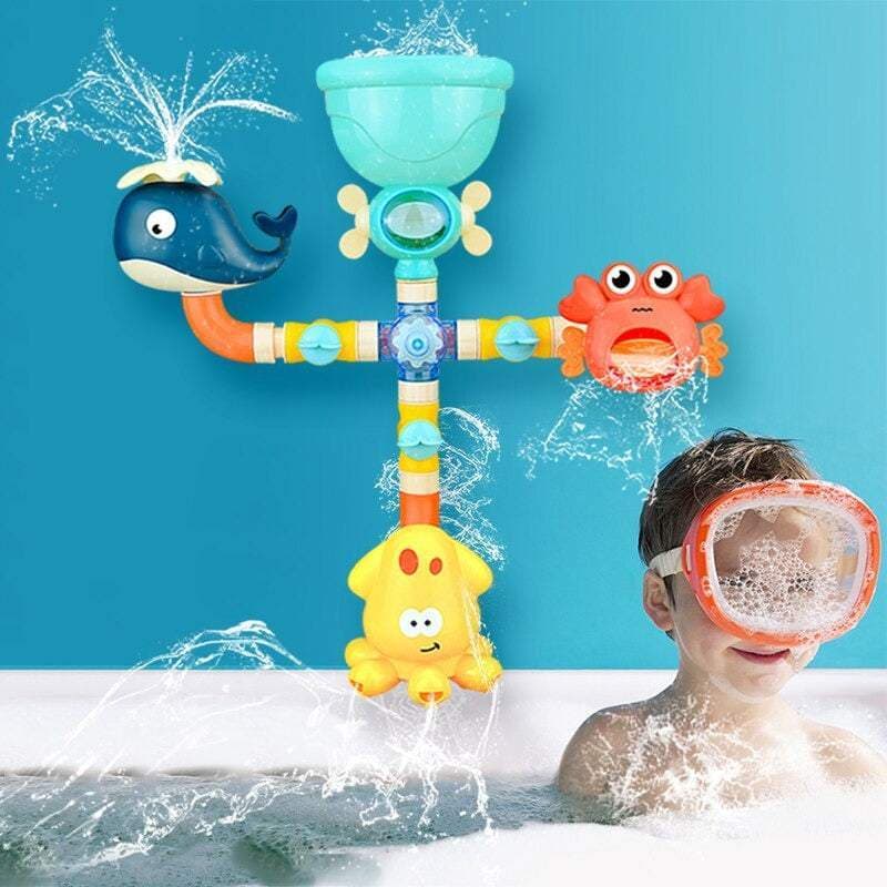 Brinquedo De Banho Bebê Banheira Infantil Com Ventosa - Oceano