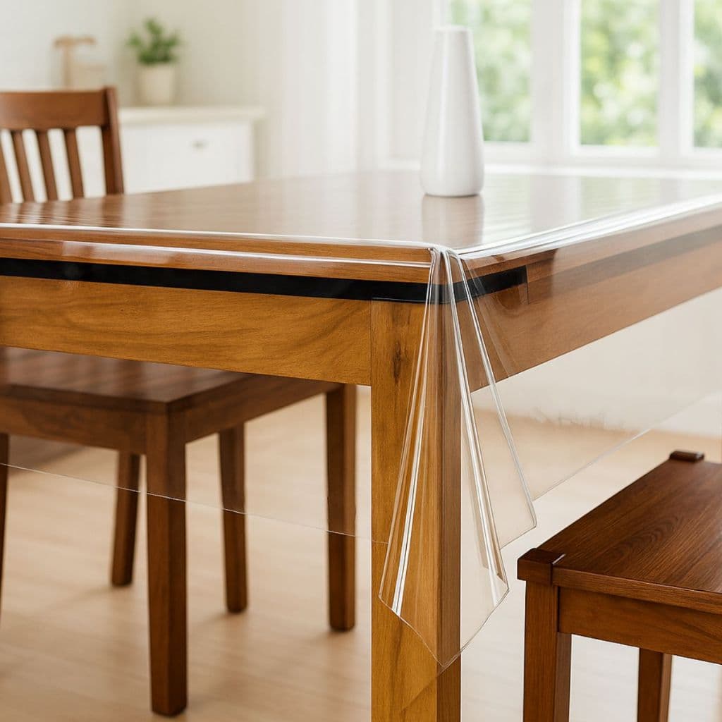 Toalha de Mesa Plástico PVC Transparente 1.0mm Grosso Térmico Impermeável - Vários Tamanhos