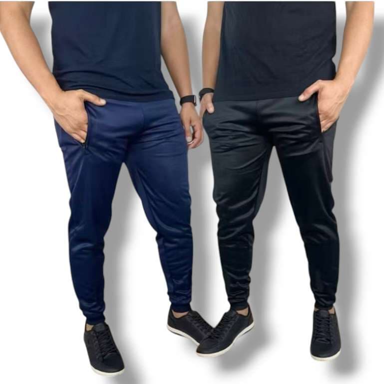 Kit com 2 Calças Masculina Sport Jogger SKINNY Para Treino e Caminhada Casual-SEM Simbolo Refletivo