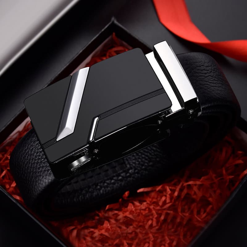 Cintos de Couro Social Premium Fivela Automática Perfeito Ajuste - Qualidade e Estilo