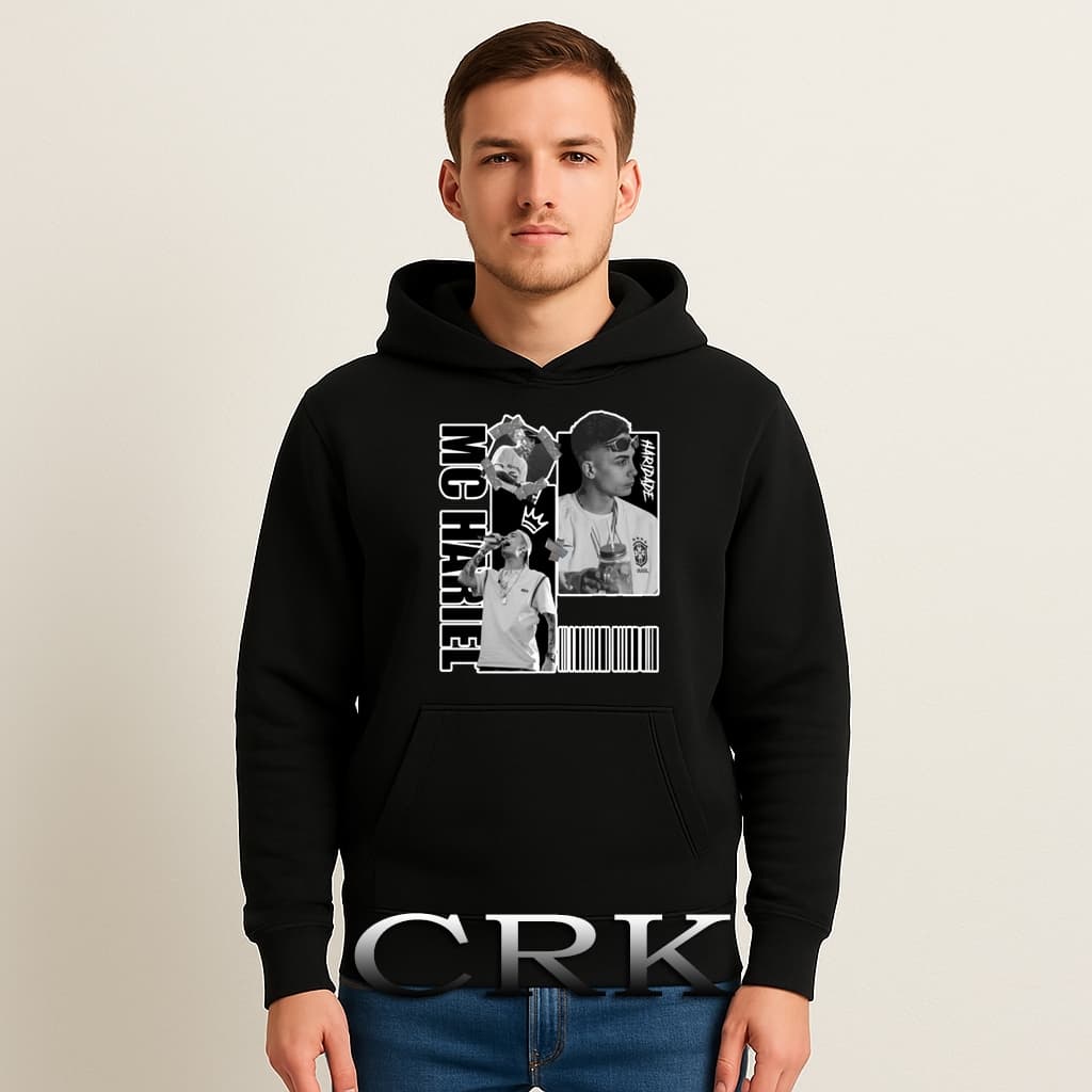 Moletom Canguru Com Capuz Mc Hariel Blusa de frio Unissex Stretwear
