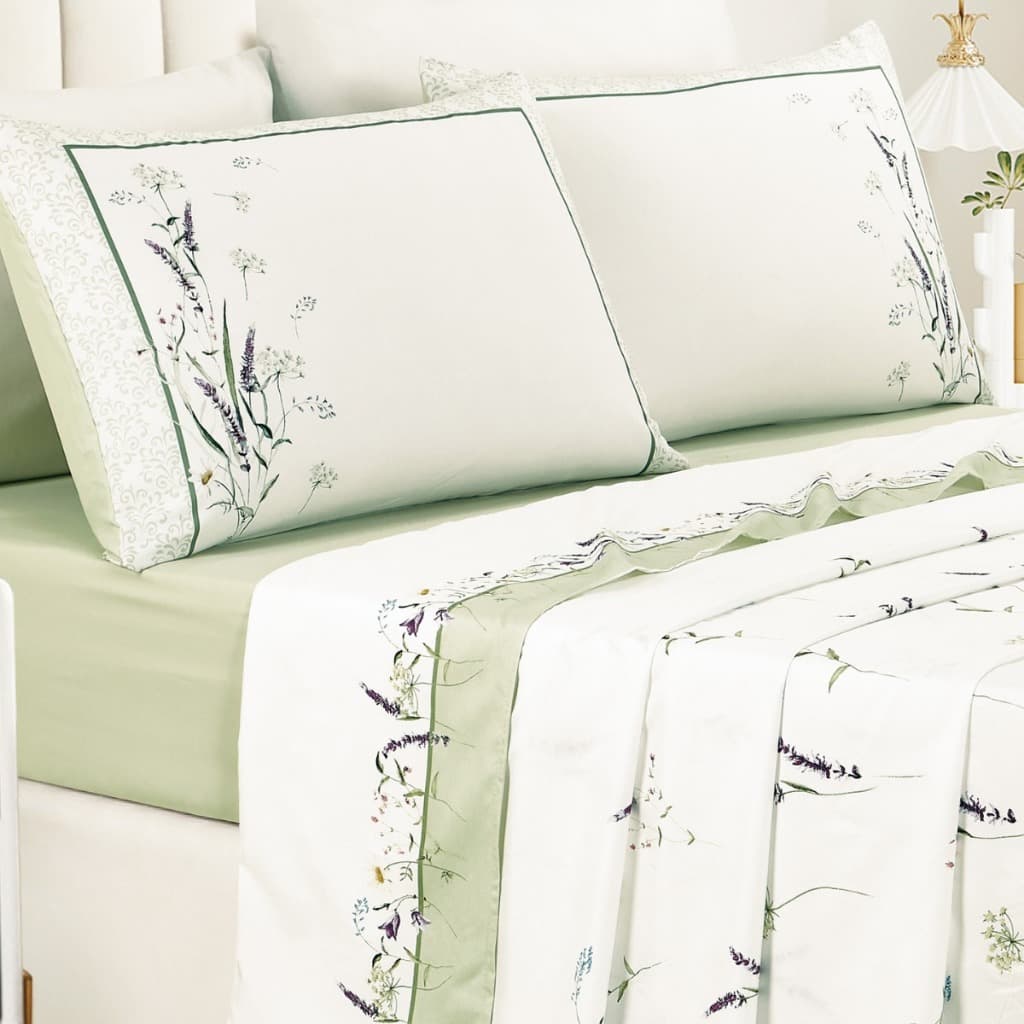 Jogo Cama Queen Algodao Marilyn Tecido Estampado Premium
