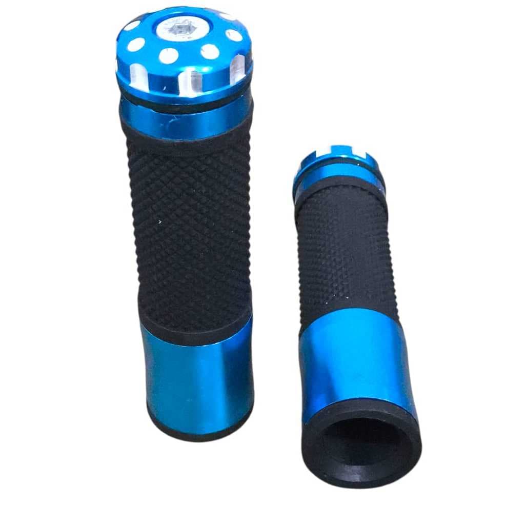 Manopla Azul Luva Peso Curto Punho Moto Esportiva De Alumínio Modelo Universal