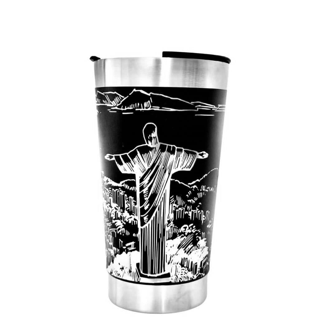 Copo Térmico 473ml Personalizado 360º Rio de janeiro 1 Cristo Redentor presente lembrança