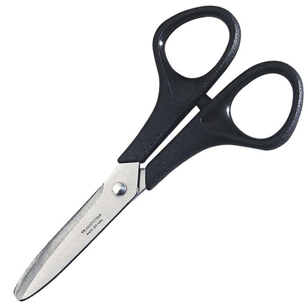 TESOURA ESCOLAR PRETO 5 POLEGADAS   TRAMONTINA