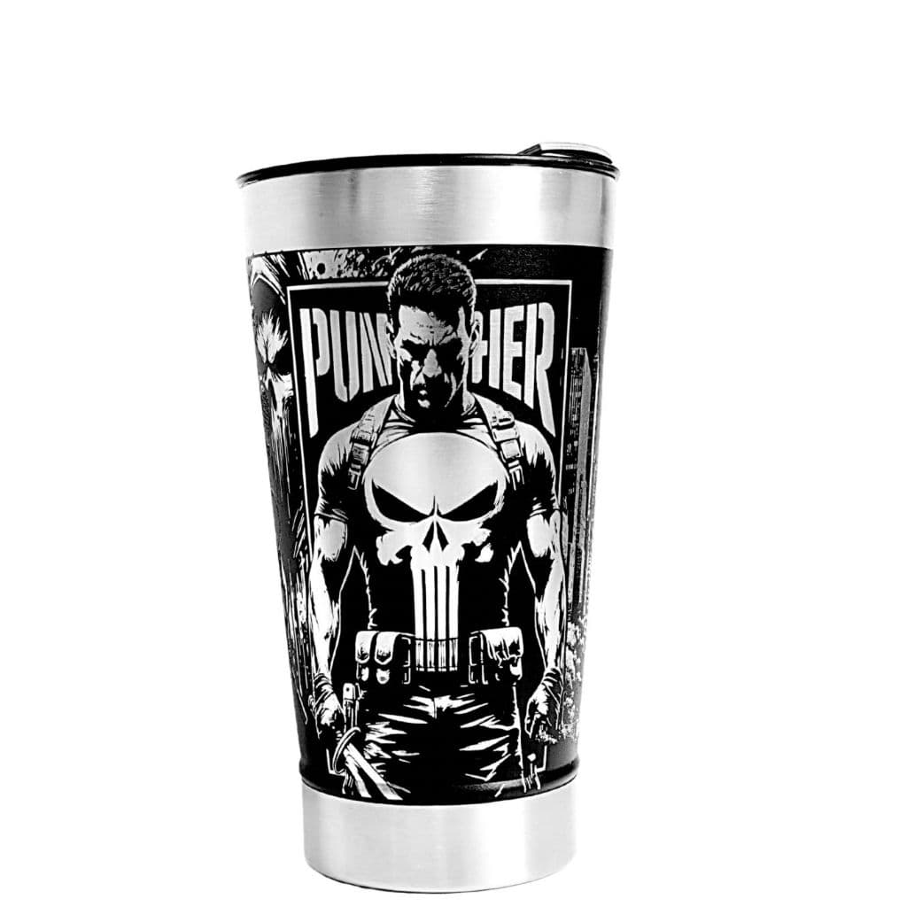 Copo Térmico 473ml Personalizado Justiceiro 1 Caveira Presente criativo colecionador
