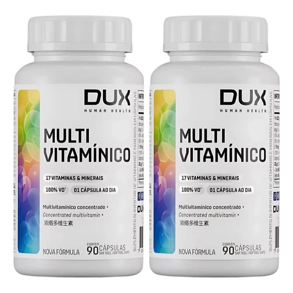 Combo 2x Multivitamínico Dux Nutrition C/90 Cáps Cada