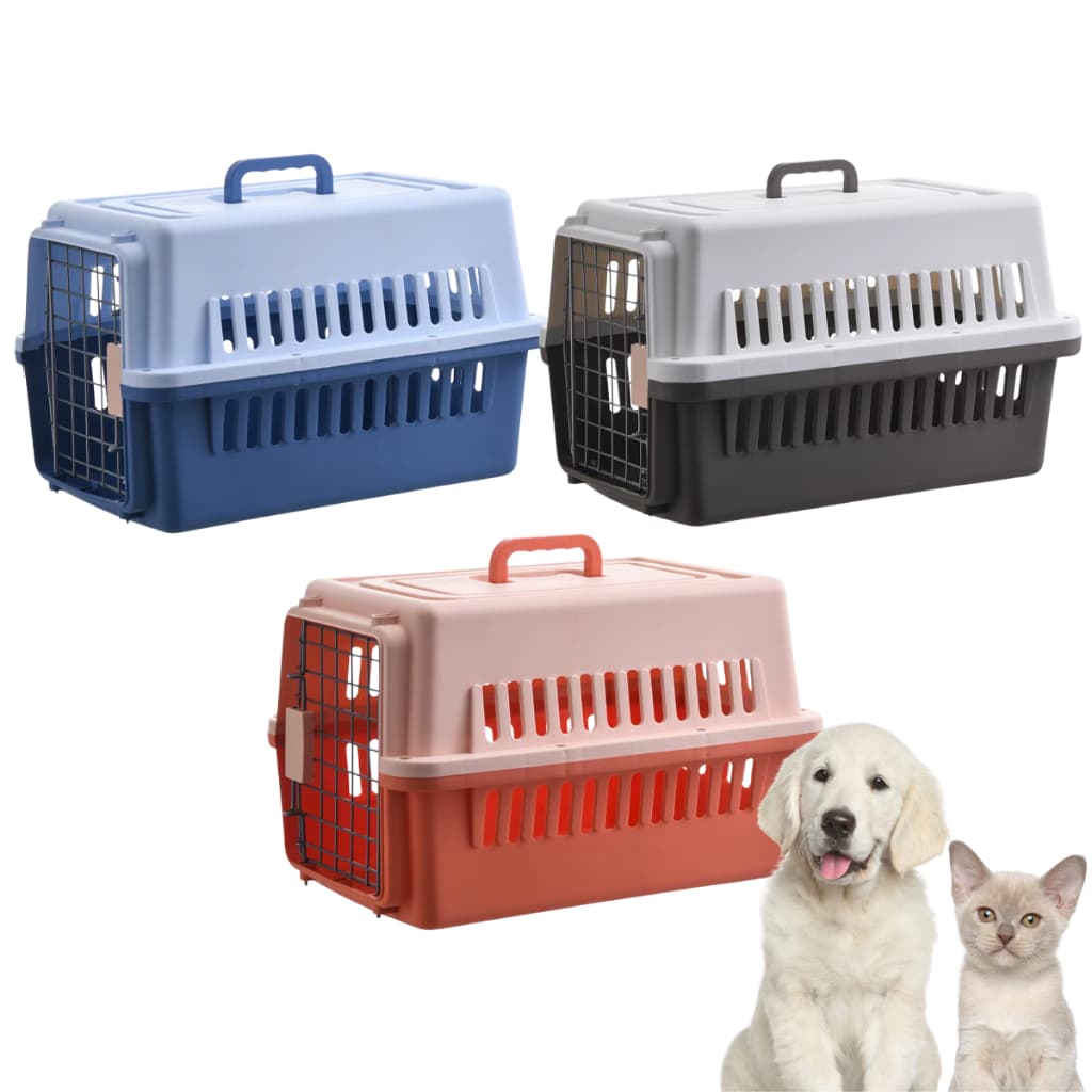 Caixa De Transporte Pet 48x30x30 Viagem Passeio Cães Gatos