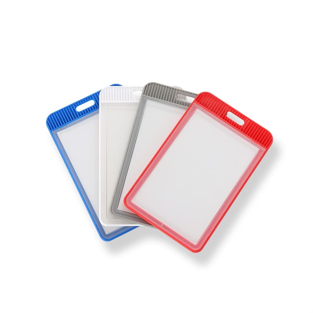 Kit com 5/10 Porta Crachá/Porta Credencial com Visor Transparente e Fenda Superior