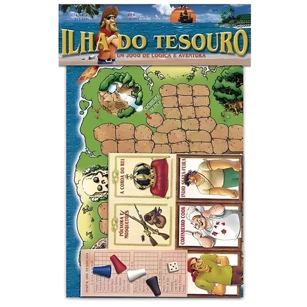 Jogo de Tabuleiro 27cm 1 unidade Ilha do Tesouro PMBI