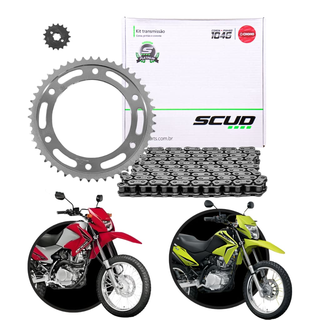 Kit Relação Transmissão Bros 150 2006 2009 2011 2013 2015 Scud Com Retentor