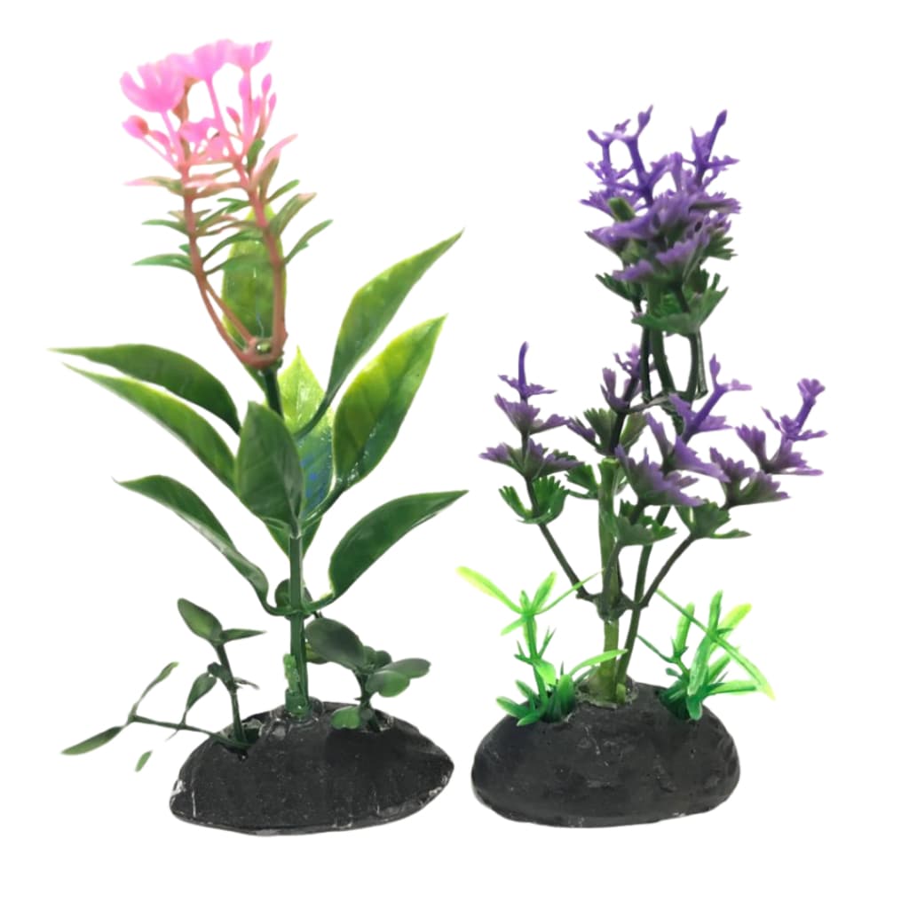 Planta Plástica Aquário Mini Bonsai Betta 10cm 2un. Kit C
