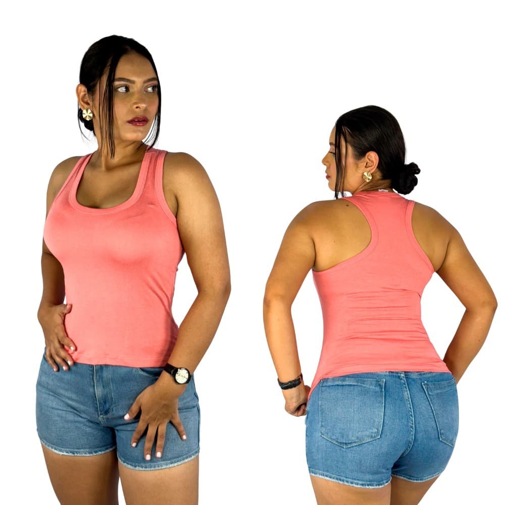 Kit 3 Blusas Regata Básica Feminina Slim Casual Verão Praia Fitness