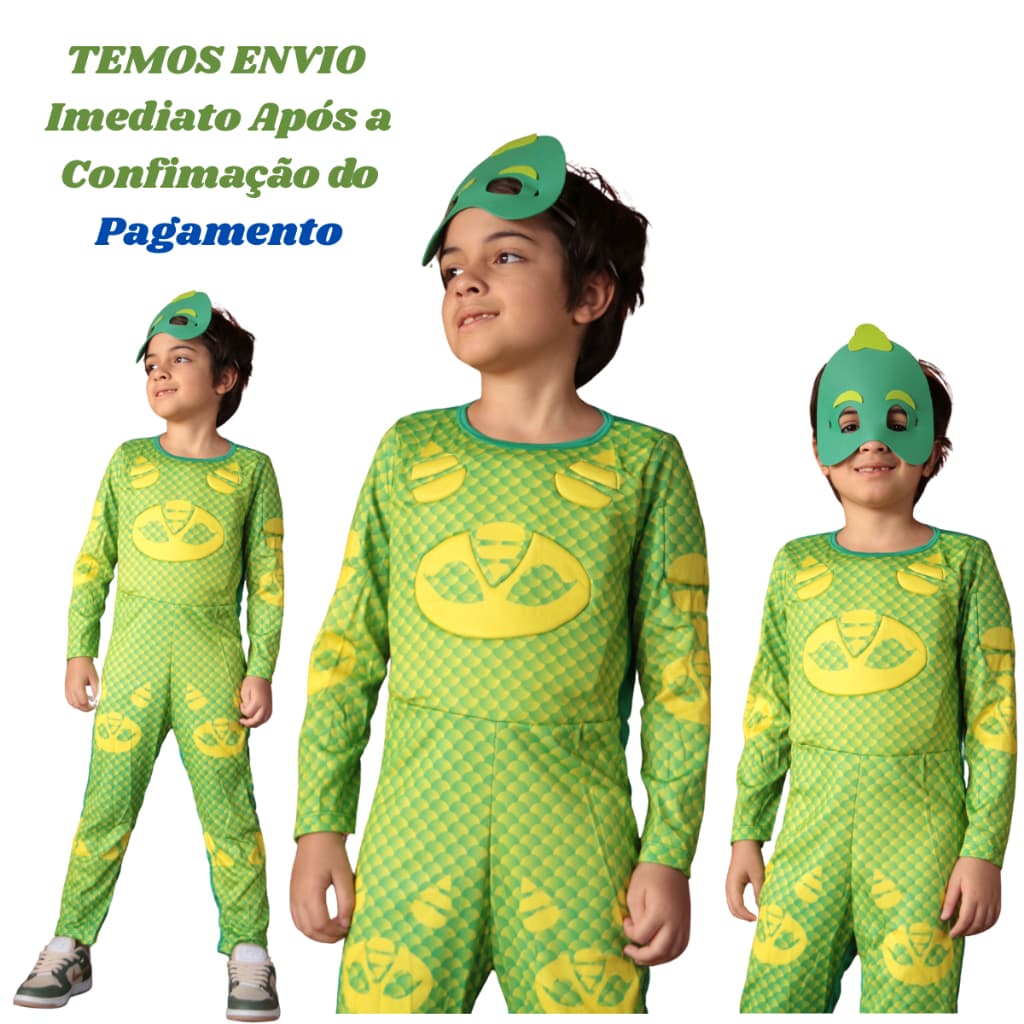 Fantasia infantil Do Lagartixo Longa Com Enchimento Festa de Aniversário Carnaval e Halloween com envio Rápido