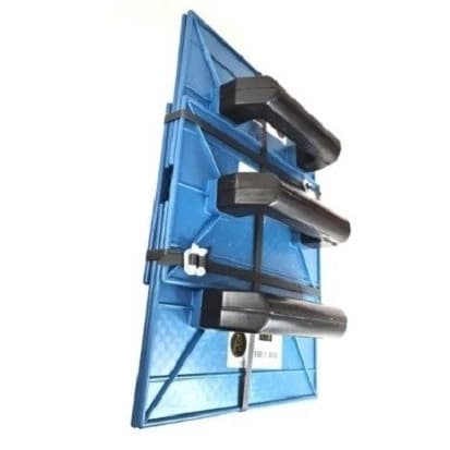 Kit 6 -  Desempenadeiras - Plasticas Lisa - Azul 1- 8x30cm - Para Acabamentos - Casa - Construção