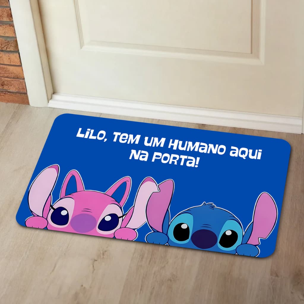 Tapete fofo de Entrada Lilo e Stitch 55x35cm