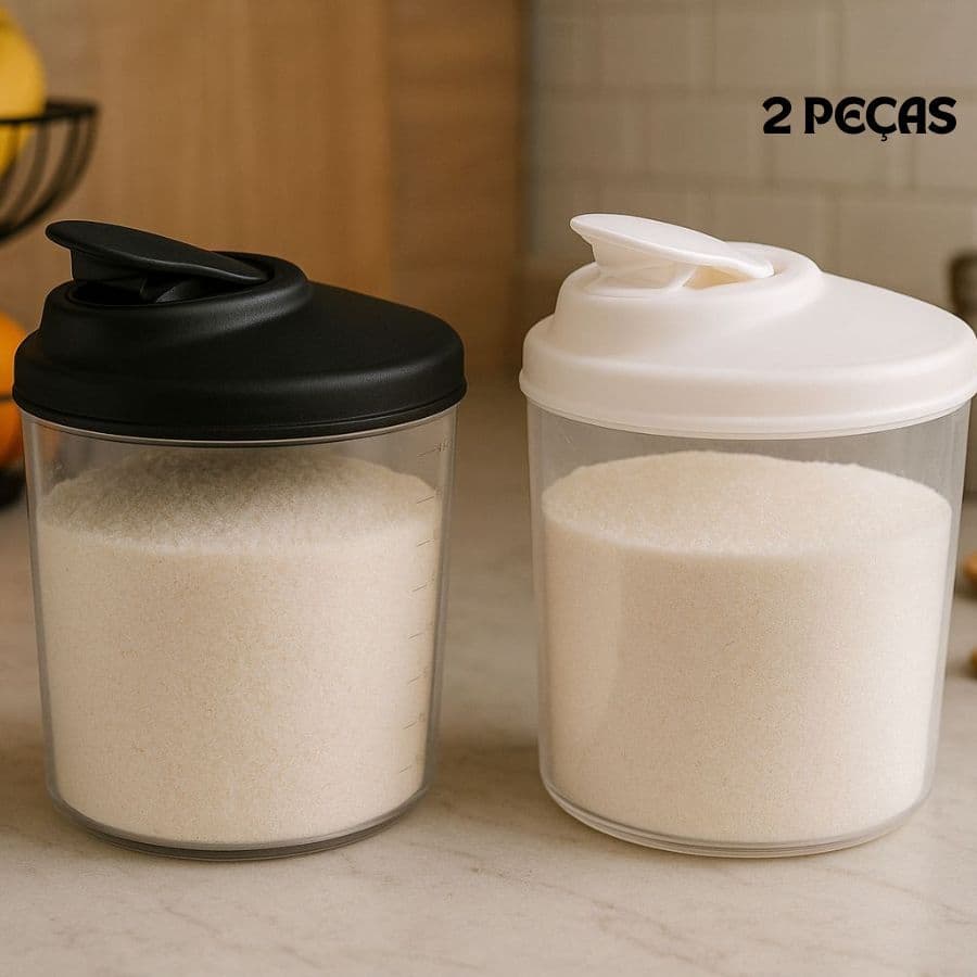 Conjunto 2 Peças Farinheira / Açucareiro Topa Tudo 1Litro Santana