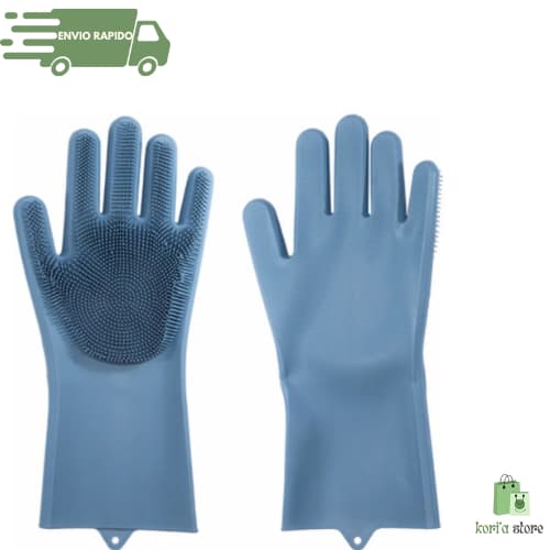 Luvas Silicone Limpeza Multifuncional Cerdas Macias Oikos
