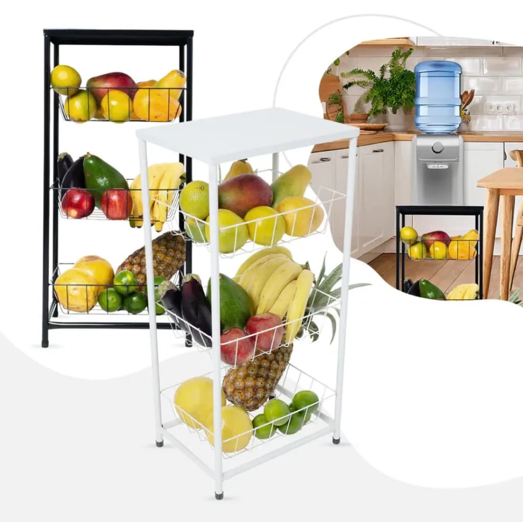 Organização e Durabilidade: Fruteira Extra Forte com 3 Cestos Arejados