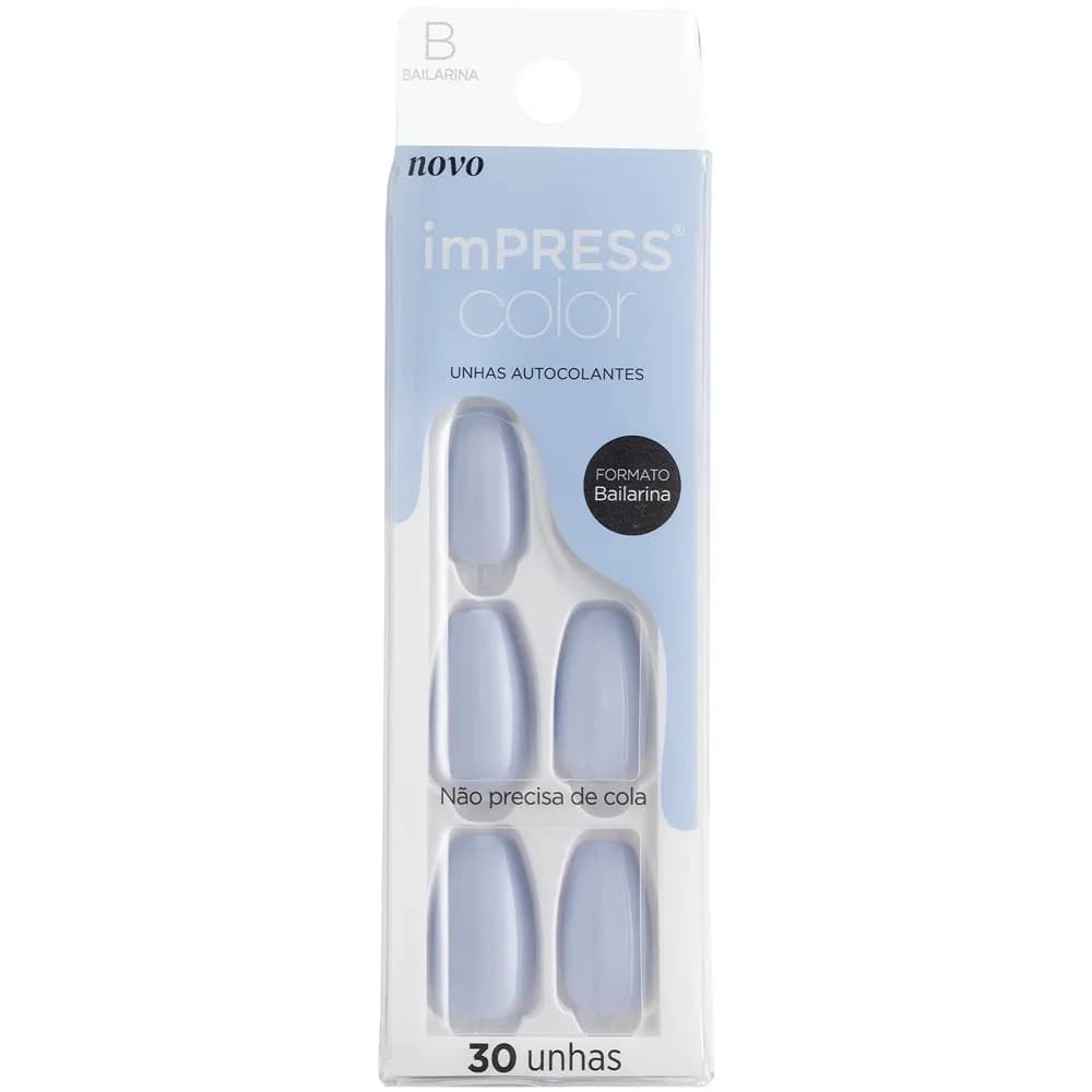 Kiss New York Impress Color Unhas Autocolantes Bailarina - Cloudless