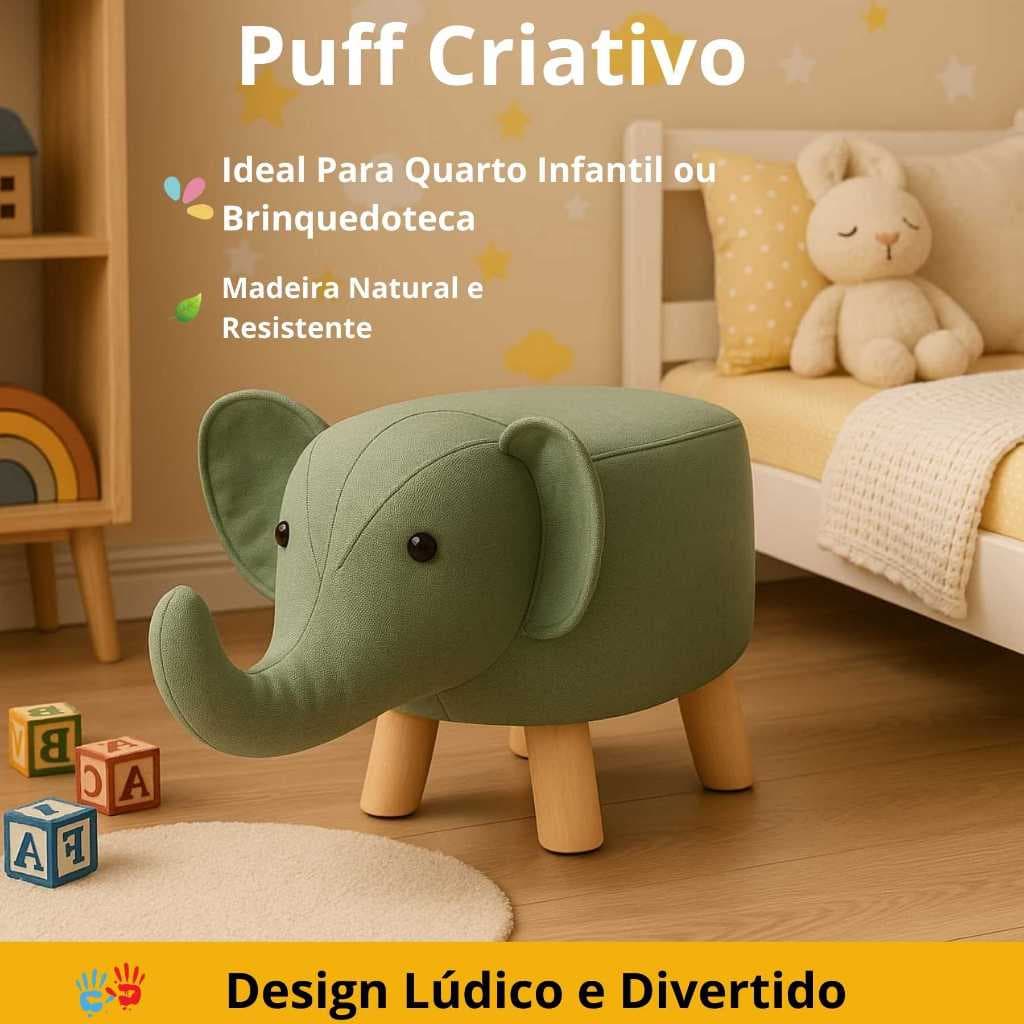 Banqueta Infantil Animal Criativo Quarto Brinquedoteca Puff