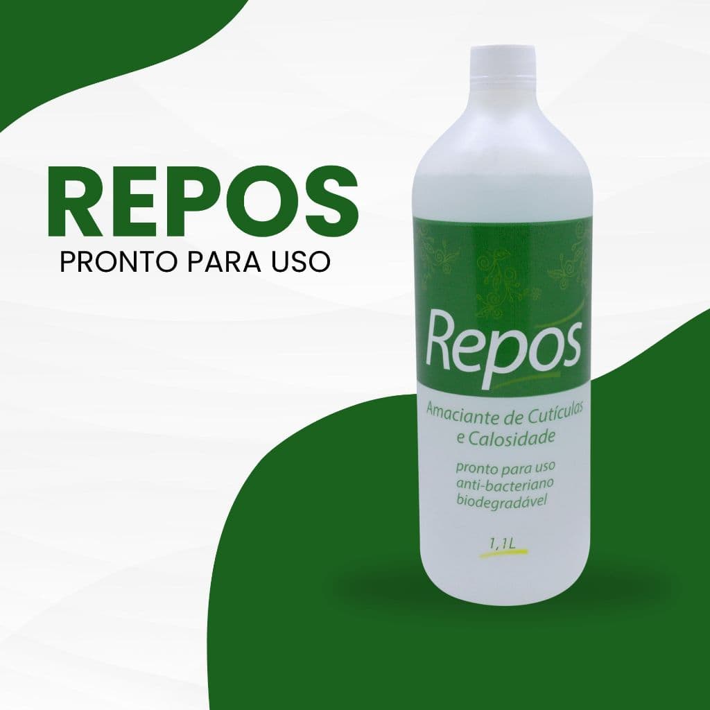 Amaciante de Cutículas e Calosidade Repos 1,1 Litro ( 1 Litro e 100ml ) Amolecedor SPA Pés e Mãos