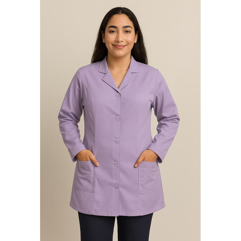Jaleco Branco Feminino Manga Longa Para Estágio Enfermagem Fisio Odontologia