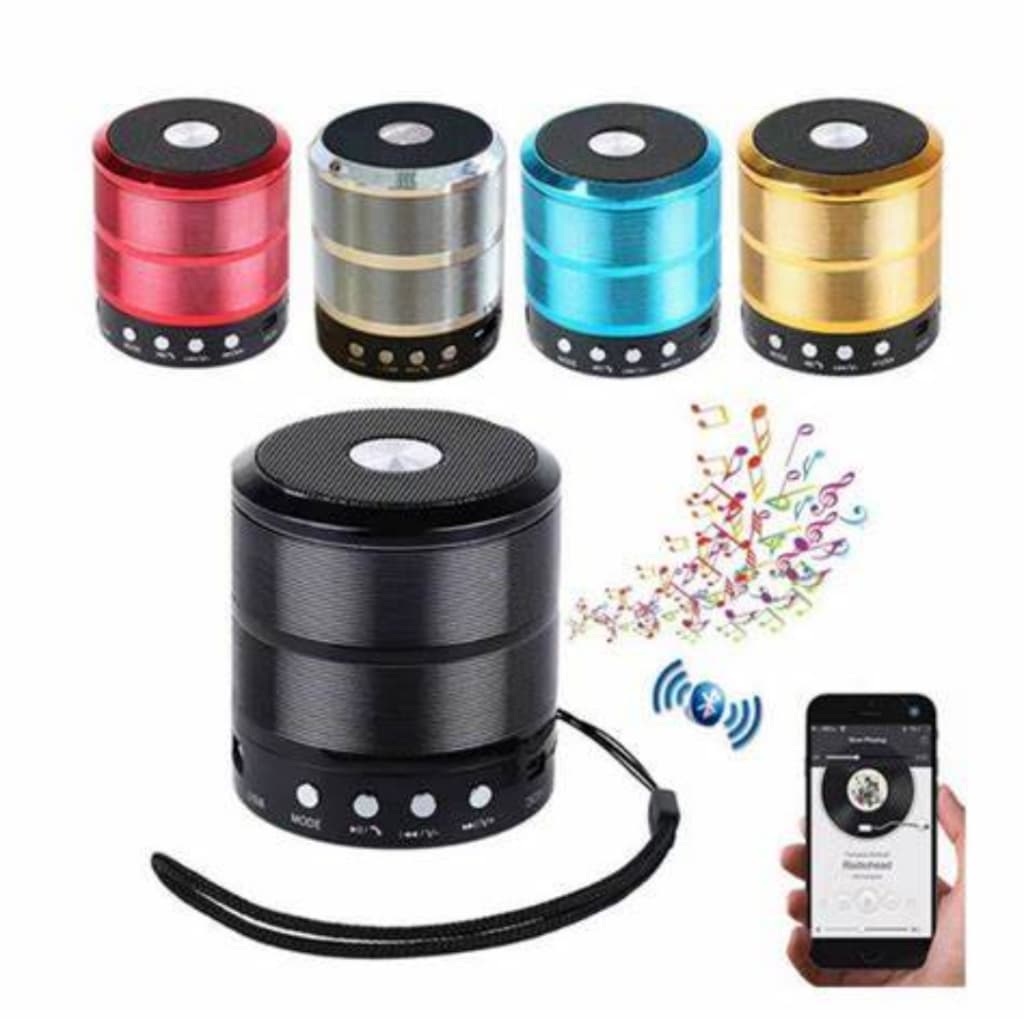 Caixa de Som 887 Mini Caixinha Bluetooth Portatil Usb Sd Fm Bateria Recarregavel Amplificada
