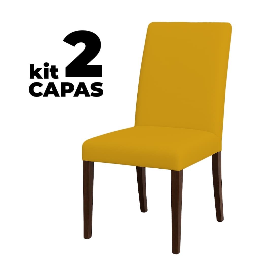 Kit 2 Capas para Cadeira de Jantar com Elástico Malha Gel Reforçada Luxo