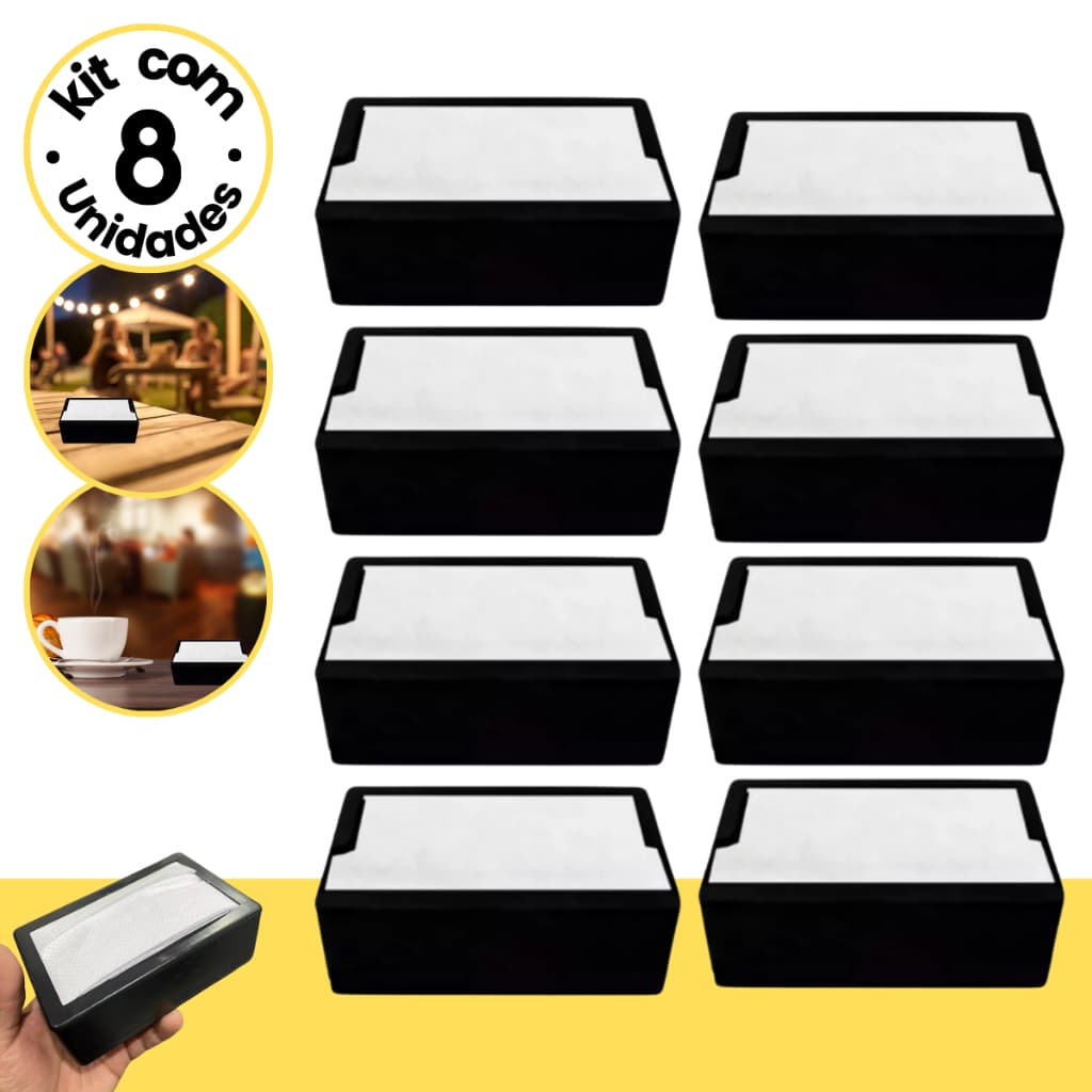 Kit 8 Porta Guardanapos Horizontal Restaurantes Bares Pizzarias Lanchonetes Padarias Envio Imediato
