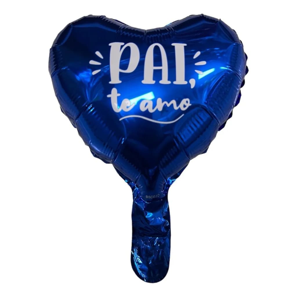 Balão Metalizado Coração - dia dos Pais - 10 polegadas festas decoração enfeite pai te amo