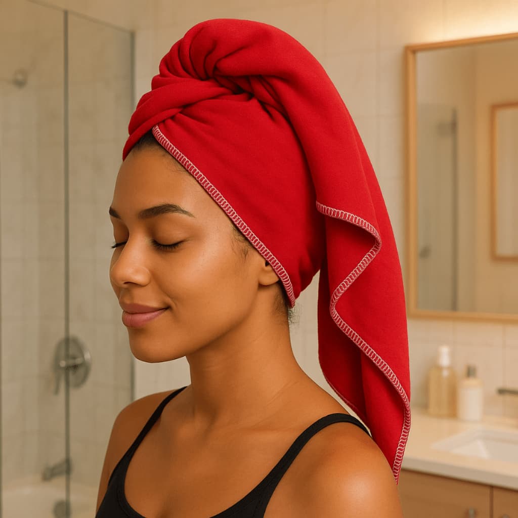 Toalha Anti Frizz para cabelo - Tecido 100% algodão