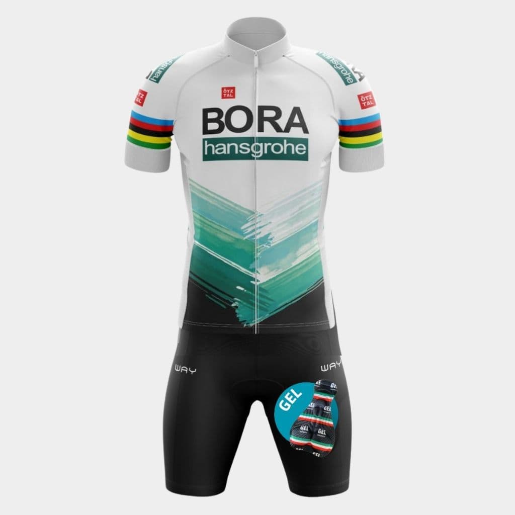 Conjunto Kit Ciclismo Masculino Ciclista Camisa Zíper Bermuda Short Forro Gel Acolchoado Pedal Bike