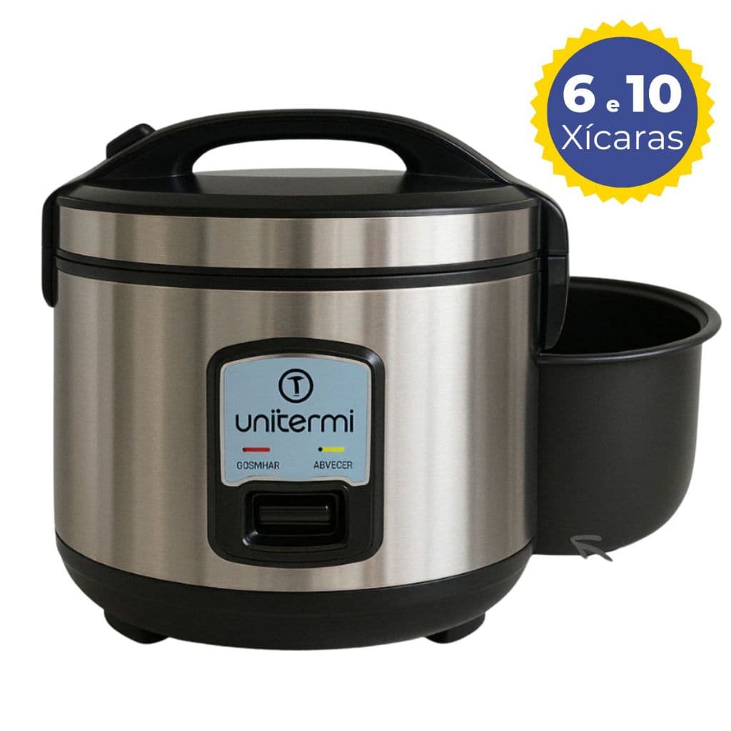 Panela Elétrica de Arroz para 6 e 10 Xícaras a Vapor Unitermi 60hz 110V
