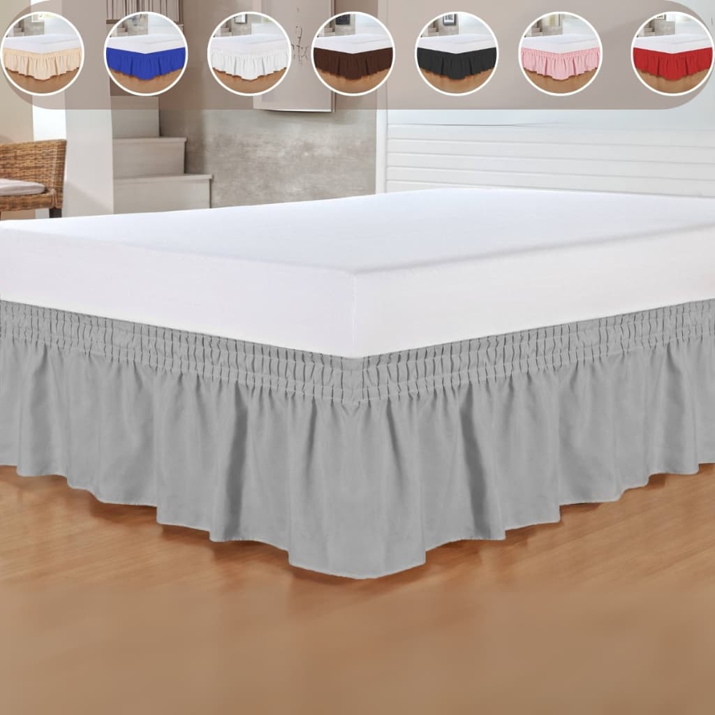 Saia para Cama Box Faixa Gringa Ajustável Casal Queen King Size 170 Fios Toque Macio Tamanho Único