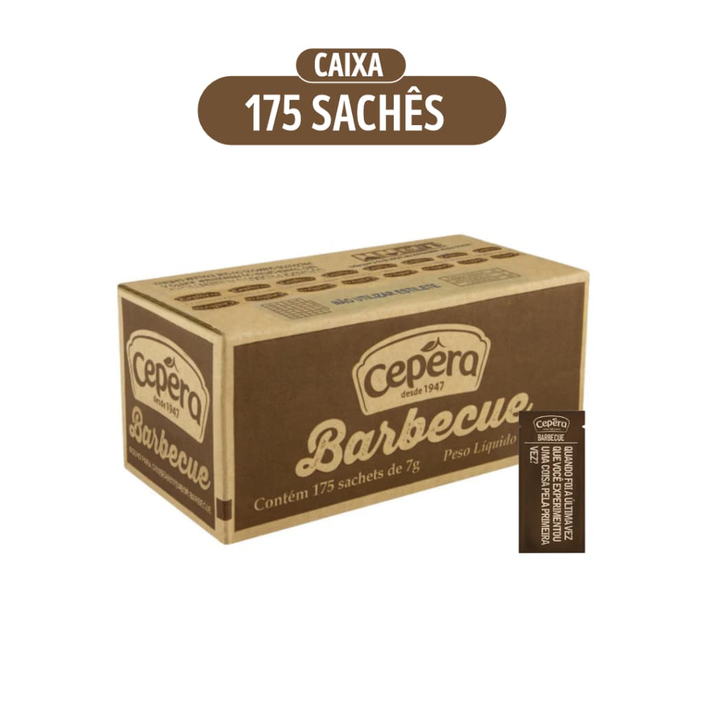 Molho Barbecue Cepêra em Sachê 7g | Caixa com 175 Unidades