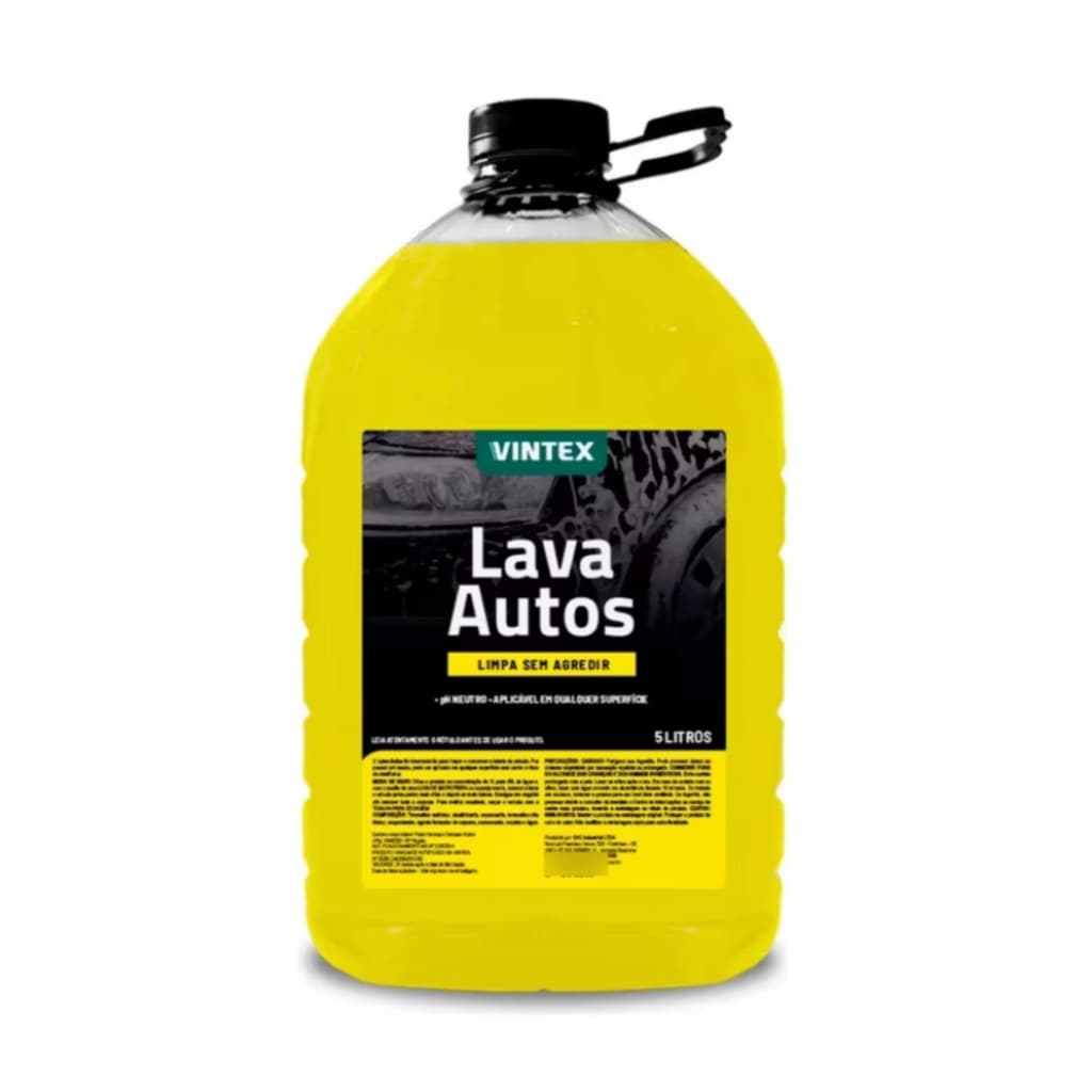 Shampoo Automotivo Lava Autos 5L Vintex Lava Carros Neutro Concentrado