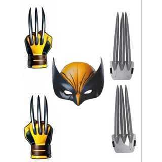 Kit Infantil Garrras E.V.A do Wolverine Com Máscara 3D