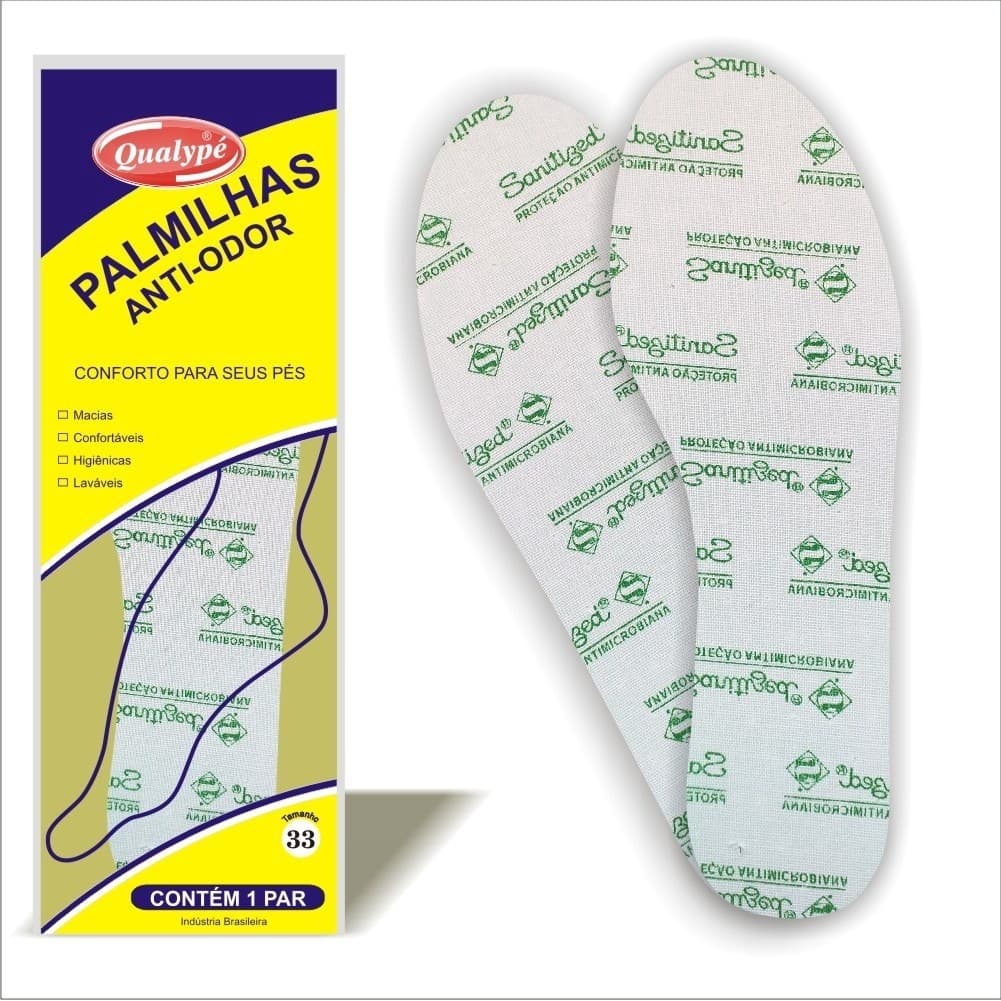 Palmilha de Látex Anti-Odor Com Fragrância = 1 Par