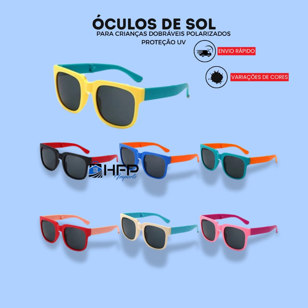 Óculos De Sol Para Crianças Dobráveis Polarizados Proteção UV Meninos Meninas Moda Fofa Bebês Presente De Aniversário