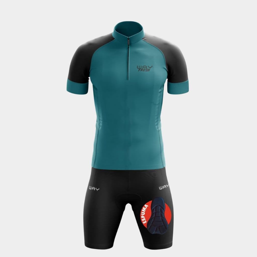 Conjunto Ciclismo Masculino Kit Camisa Way Fresh Short Bermuda Forro Espuma Conforto Bike Pedalar