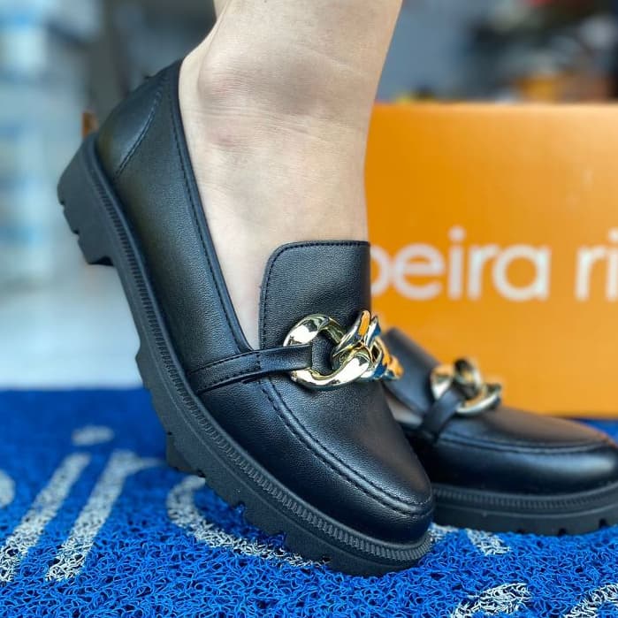 Sapato Mocassim  Tratorado Beira Rio Fivela CONFORT - Feminino