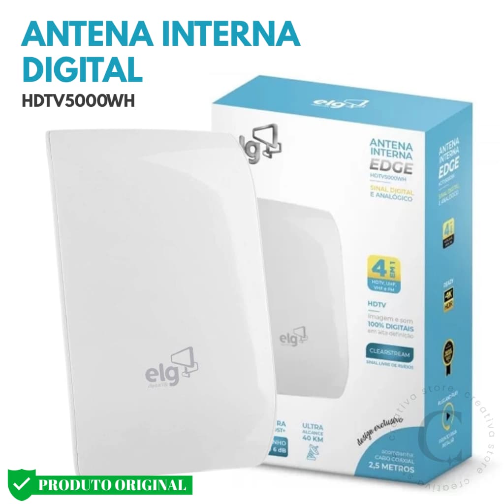 Antena Interna Edge Hdtv5000wh Ultra Alcance ELG