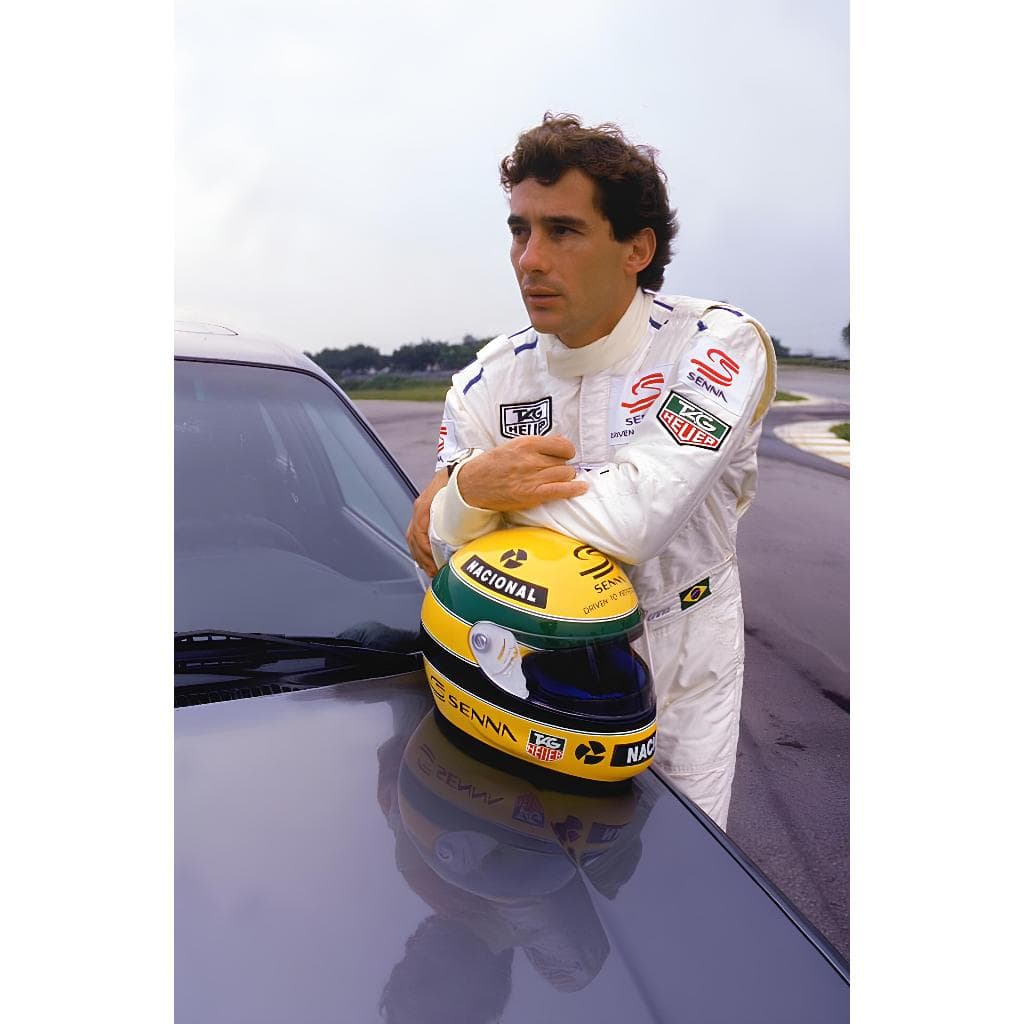 Placa Decorativa Ídolo Airton Senna em MDF A4 - 20X28cm Formula 1