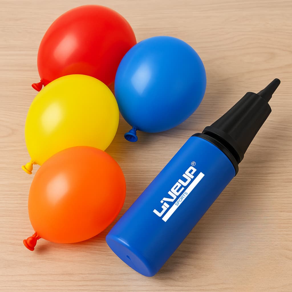 Inflador De Mão Bomba para Balão Bexiga Bola de Pilates Dupla Ação Liveup